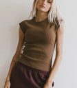 Knit top in brown