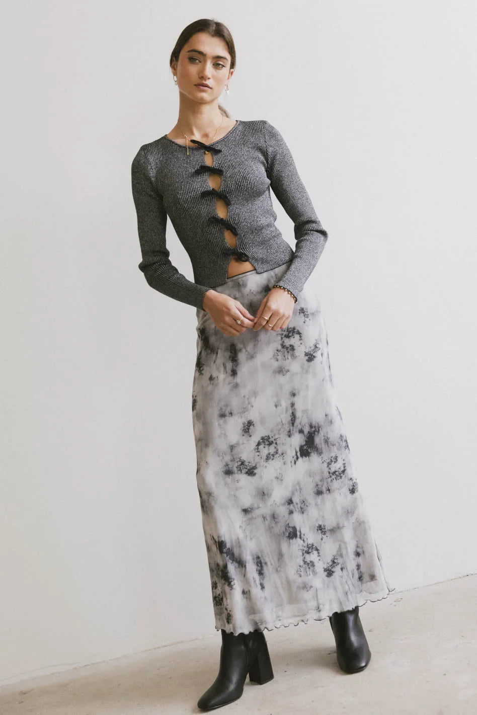 Maxi skirt in multi color