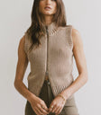 Front zip up top in mocha