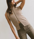 Ribbed top in mocha