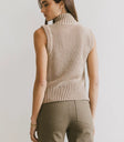 Sleeveless top in mocha