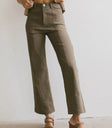High rise pants in olive