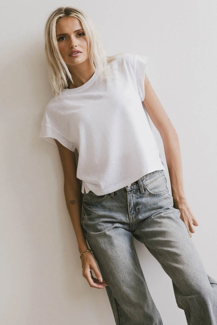 White basic top