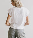 Plain color basic top in white