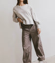 Basic pants in mauve