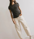 Ribbed top in grey