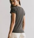 Short sleeves top in grey