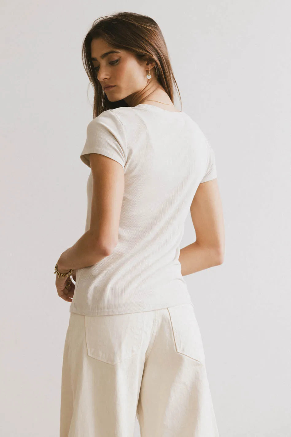 Knit top in ivory