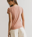 Knit top in terracotta