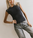 Short sleeves top in blue
