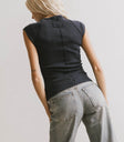 Plain color top in blue