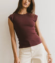 Knit top in wine