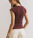 Plain color top in wine