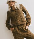 Half zip sweater in mustard