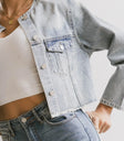 Denim top in light wash