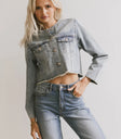 Button up denim top