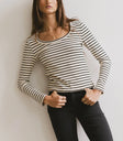U-Neck top in cream