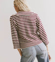 Mason Collared Sweater in Burgundy - FINAL SALE