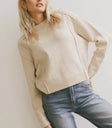 Round neck op in natural