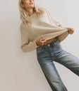 Knit top in natural