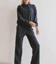 Long sleeves hoodie in navy