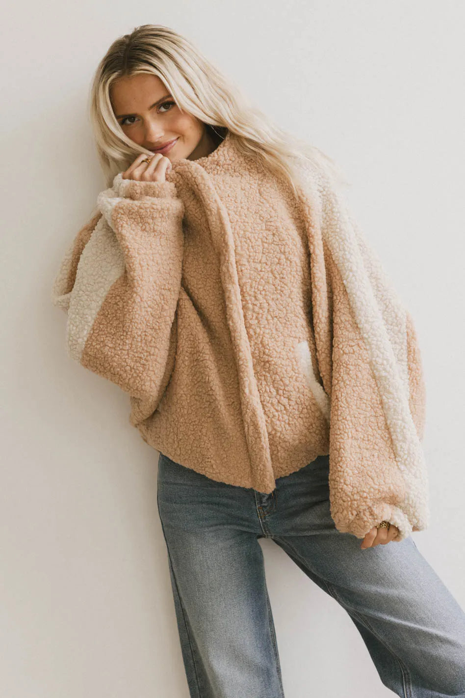 Mock neck hoodie