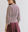 3/4 Sleeves top in burgundy