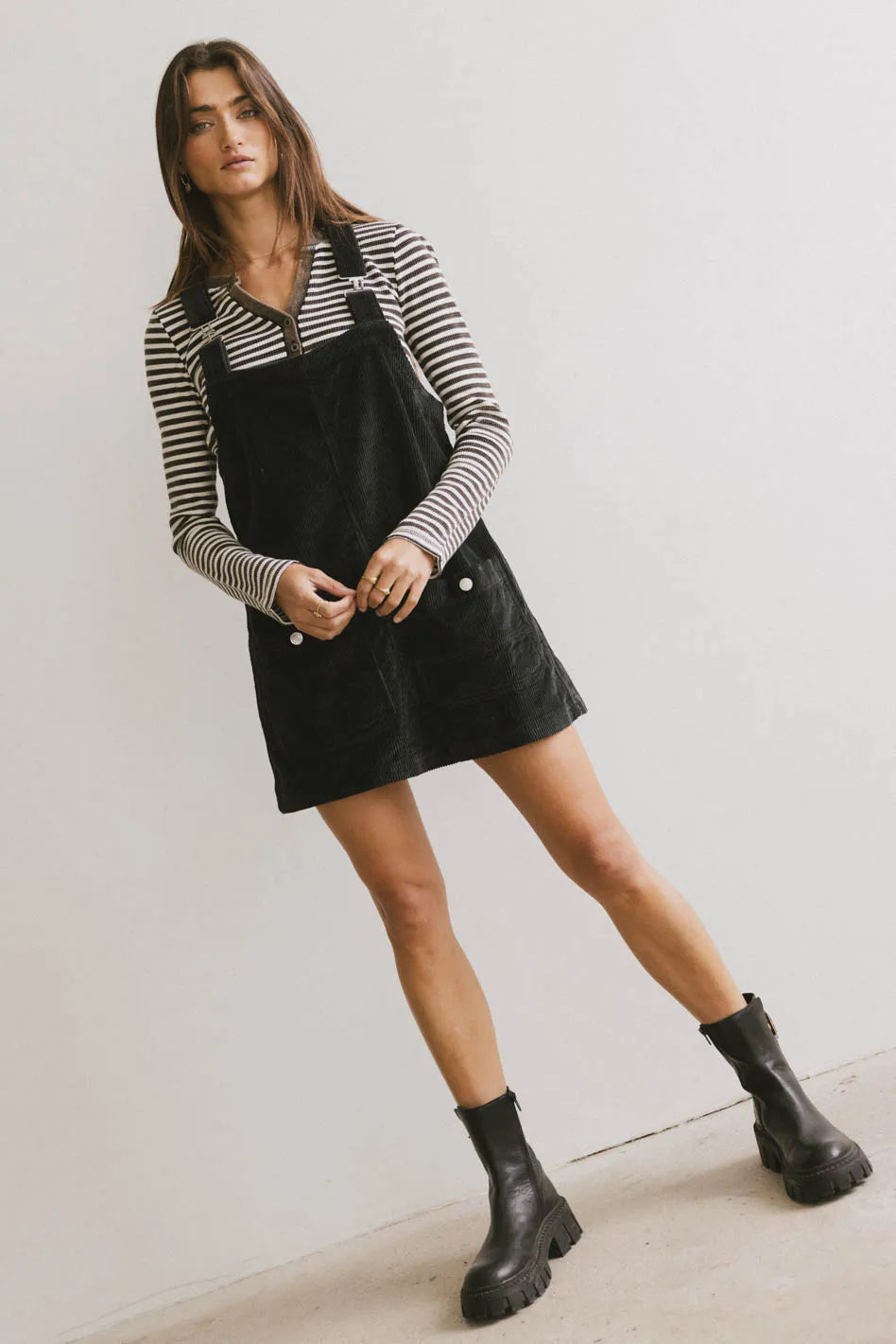 Mini overall in dark teal