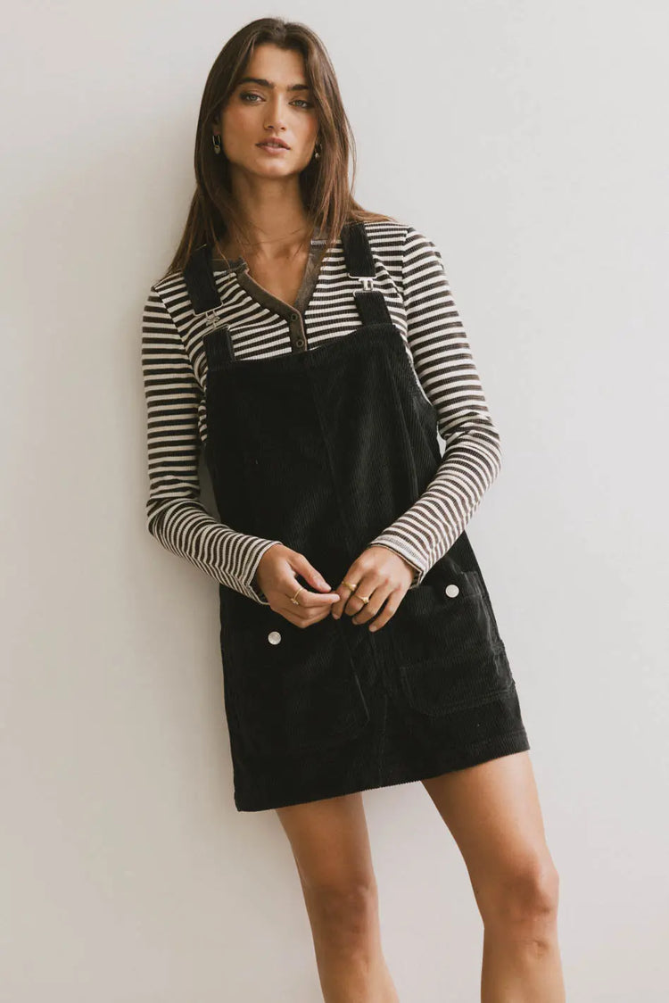 Two hand pockets overall in dark teal