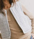 Denim quilted vest