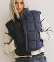 Two hand pockets vest in navy