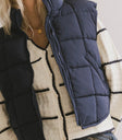 Zip up vest in navy