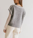 Plain color vest in grey