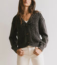 Button up cardigan in black