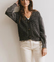Knit cardigan in black