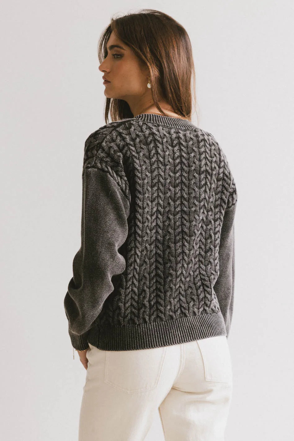 Long sleeves top in black