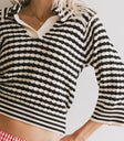 Knit top in black
