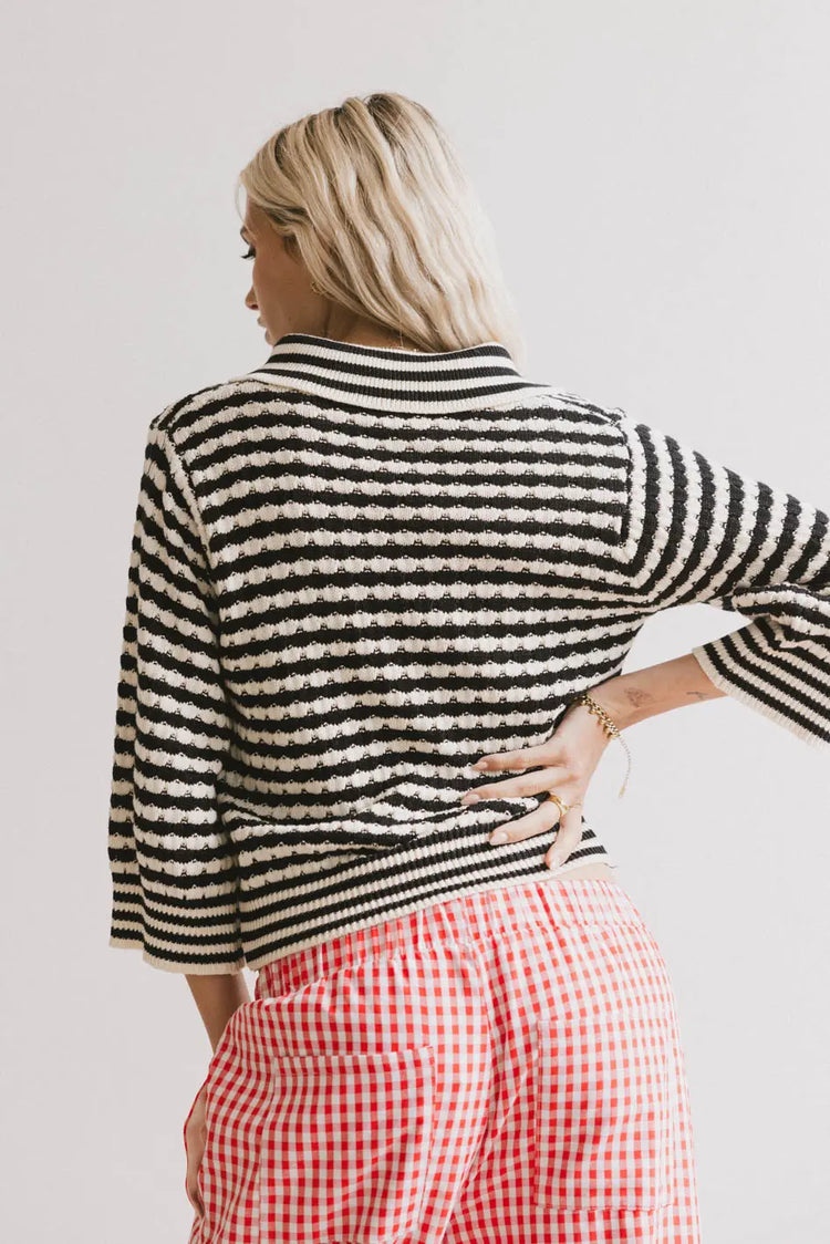 Long sleeves top in black