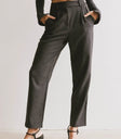 Two hand pockets pants in charcoal