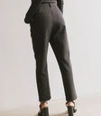 Plain color pants in charcoal