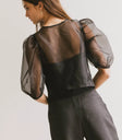 Cropped style top in black