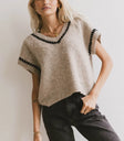 V-Neck top in oatmeal