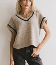 Knit top in oatmeal