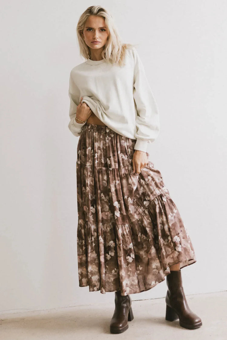 Long sleeves sweater in cream