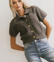 Button up top in charcoal