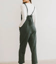 Adjustable overall in hunter green