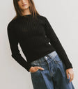 Striped black top