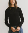 Striped black top
