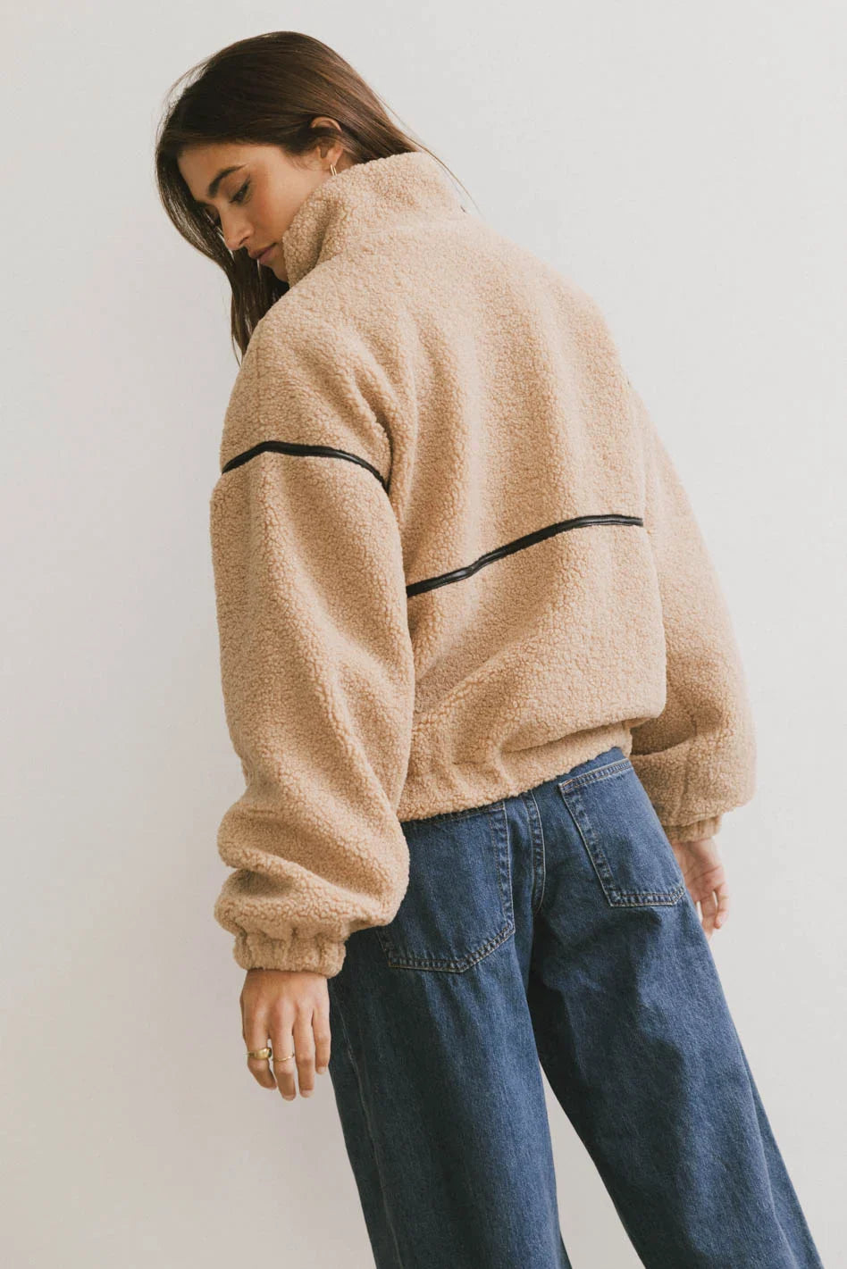 Brown puffer jacket