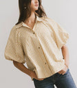 One side pocket top in mustard